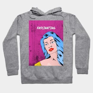 Woman with blue hair vintage poster Hoodie